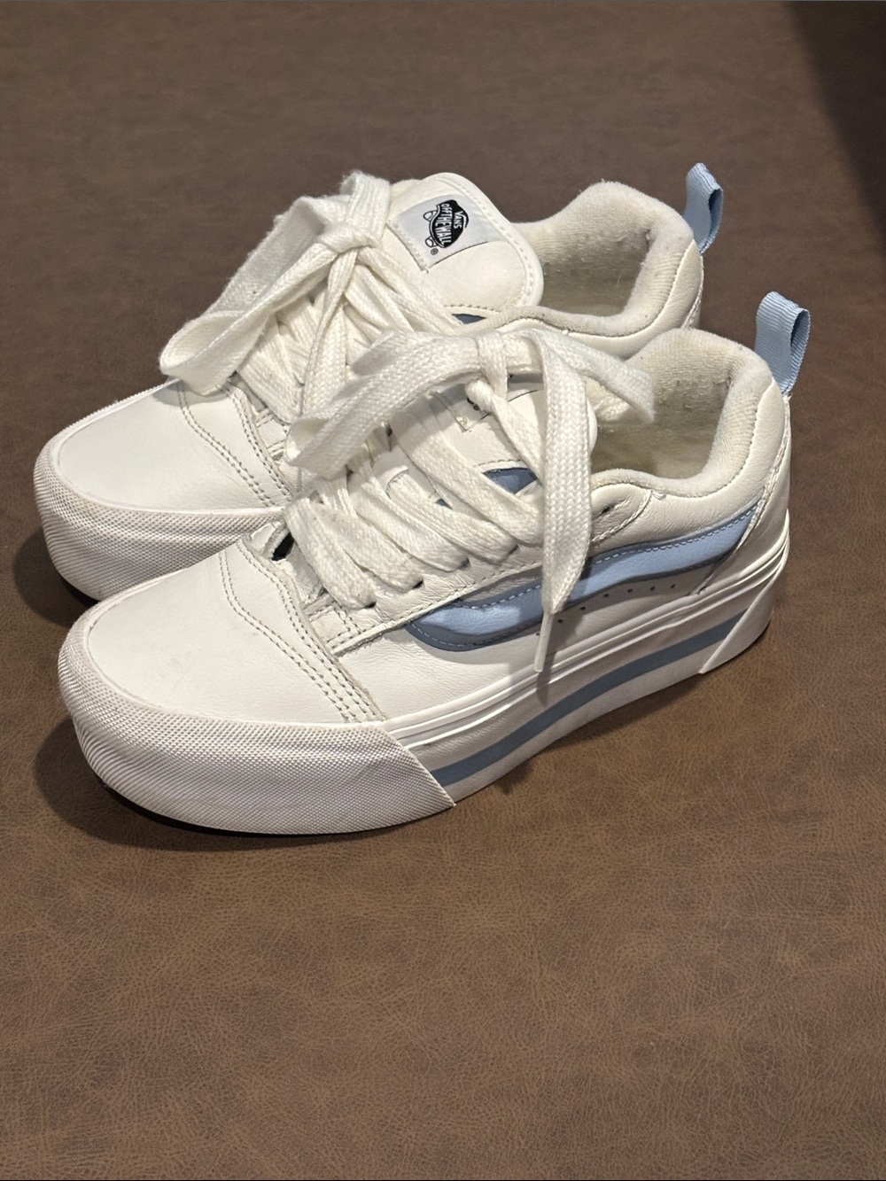 Vans Platform White Baby Blue Sneakers 7